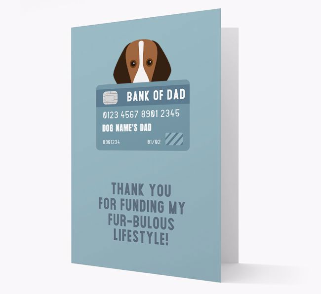 'Bank of Dad' - Personalised {breedFullName} Card